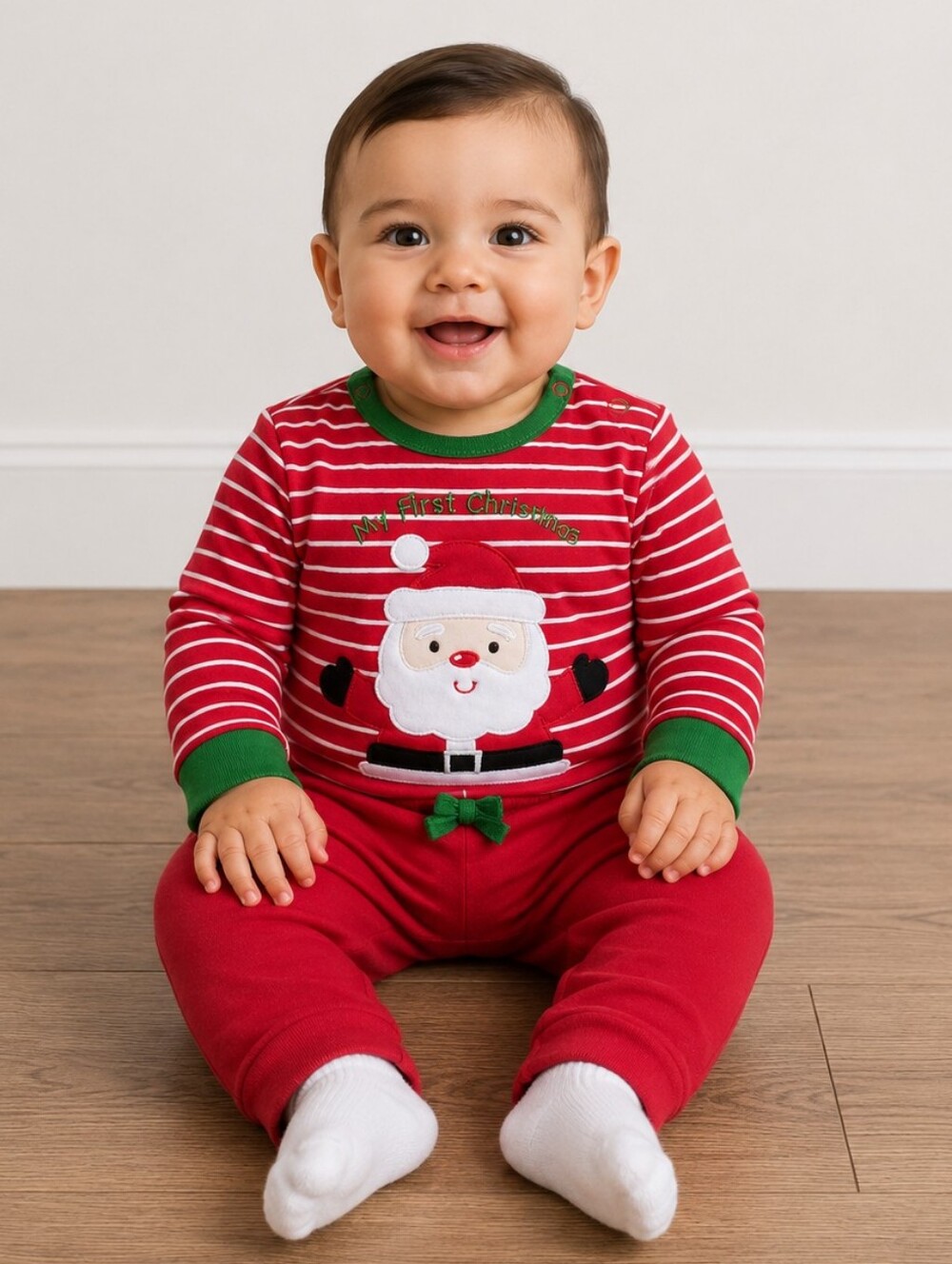 6 months my first Christmas outfit